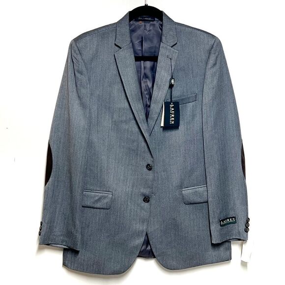 NWT Ralph Lauren Herringbone Elbow Patch Sports coat Blazer Size 20 R - Picture 1 of 6